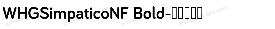 WHGSimpaticoNF Bold字体转换